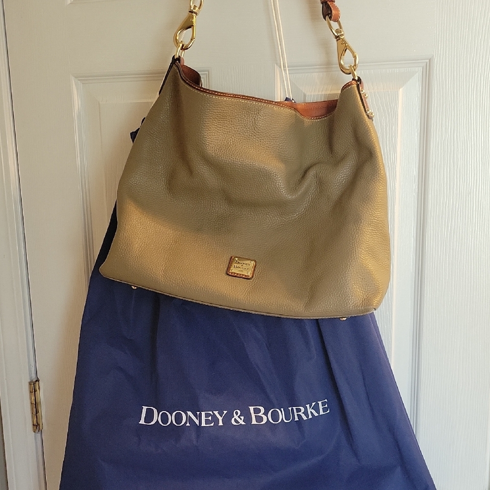 Dooney & Bourke Olive Green Leather Hobo Bag